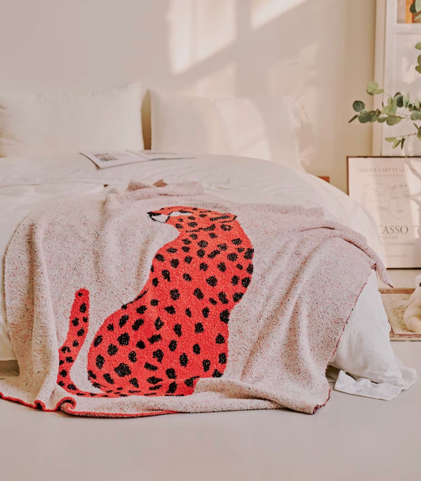 Kawaii Leopard  Blanket