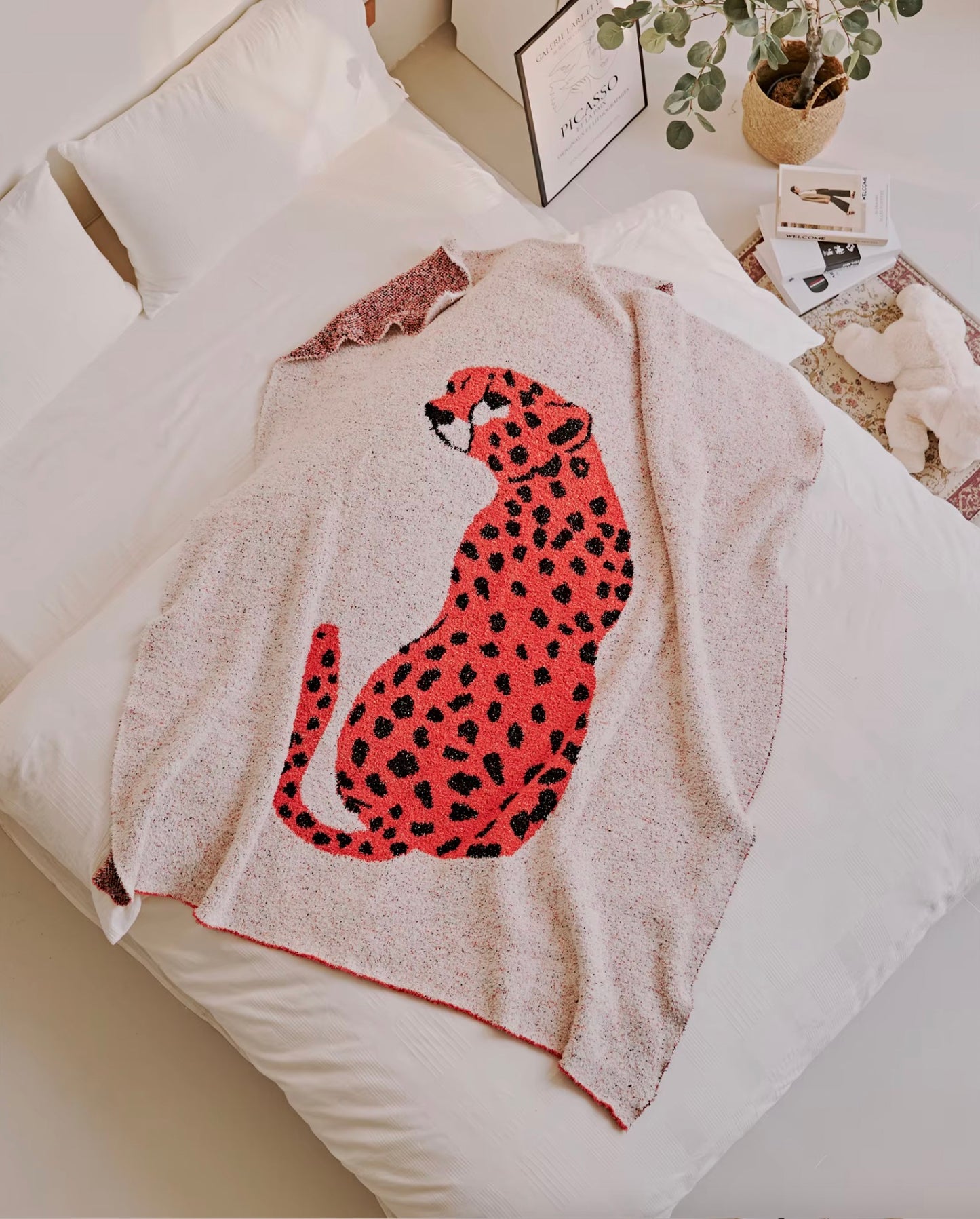 Kawaii Leopard  Blanket