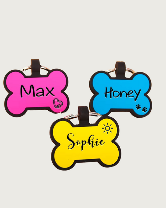 Customizable Bone-Shaped Pet ID Tag