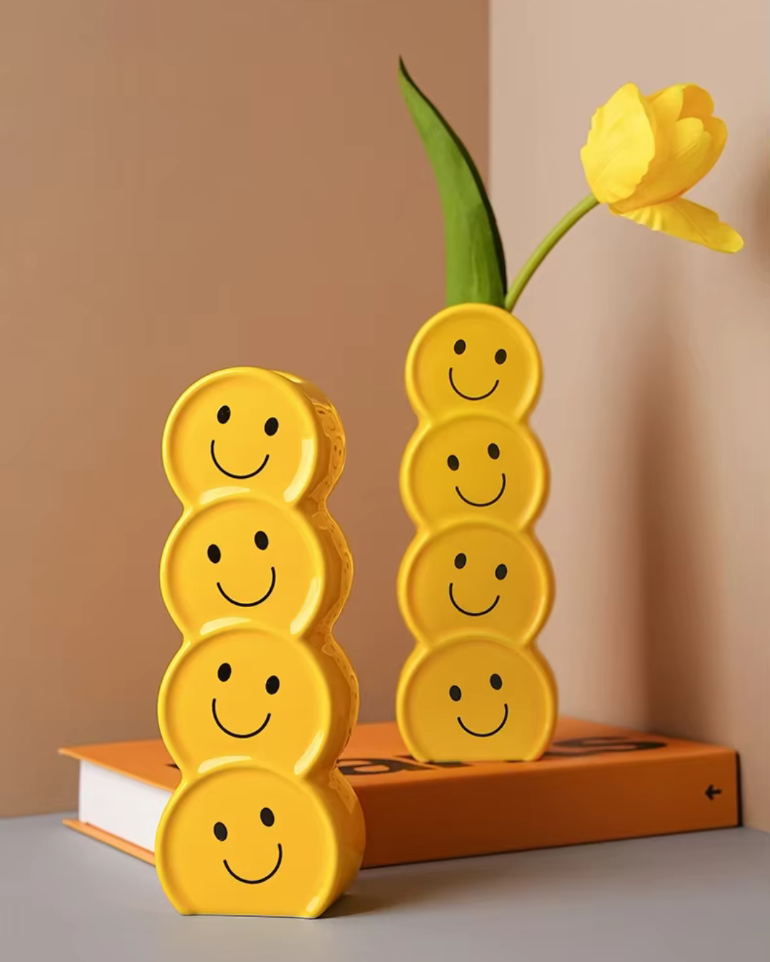 Smiling Face Ceramic Vase