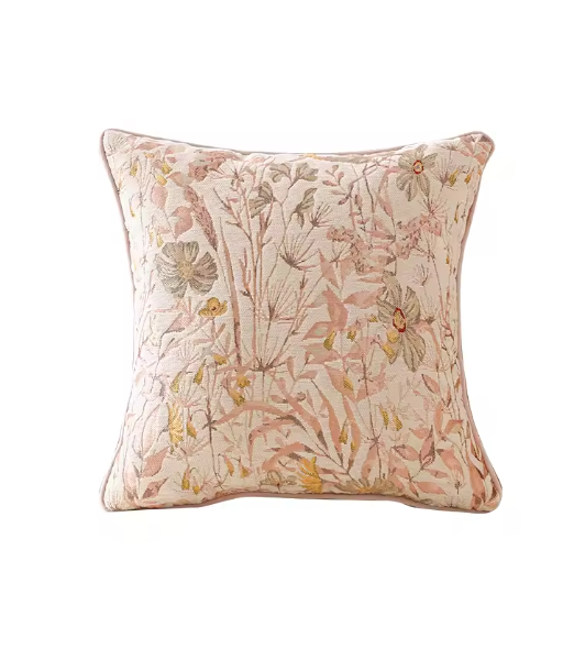 Luxury Chenille Fabric Floral Pillow Cover