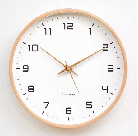 Nordic European Style Wooden Wall Clock