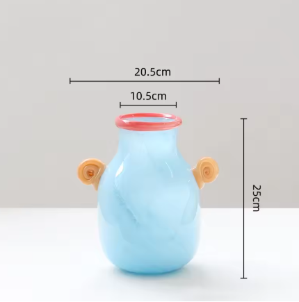 Cartoon Candy Handle Glass Vase