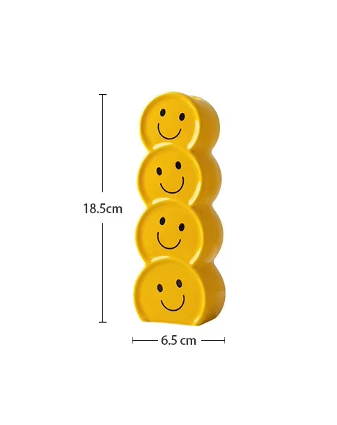 Smiling Face Ceramic Vase