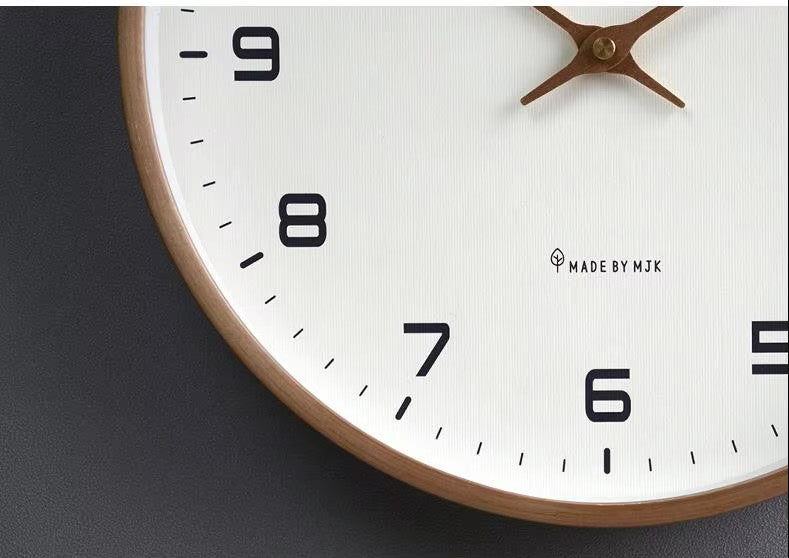 Nordic European Style Wooden Wall Clock