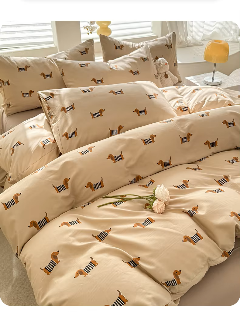 Dog Printed Duvet Cover Set