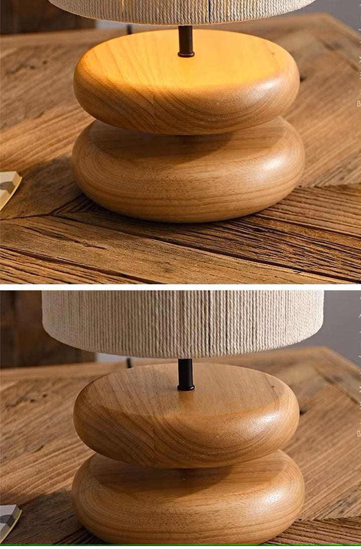 ZenGlow Wooden Table Lamp