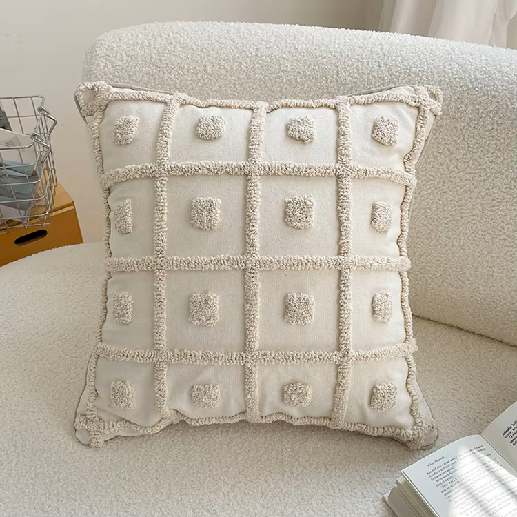 Boho Tufted Cushion Cover