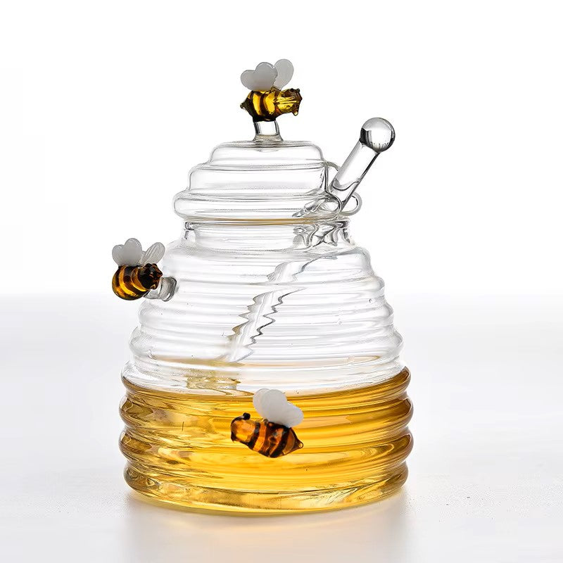 Glass Honey Jar with Spoon