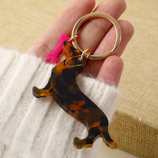 Black Dog Keychain